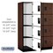 Salsbury Industries 4 Tier Designer Locker, 54"Wx76"Hx21"D, 12 Door, Mahogany 18-24361MAH - alternate 3